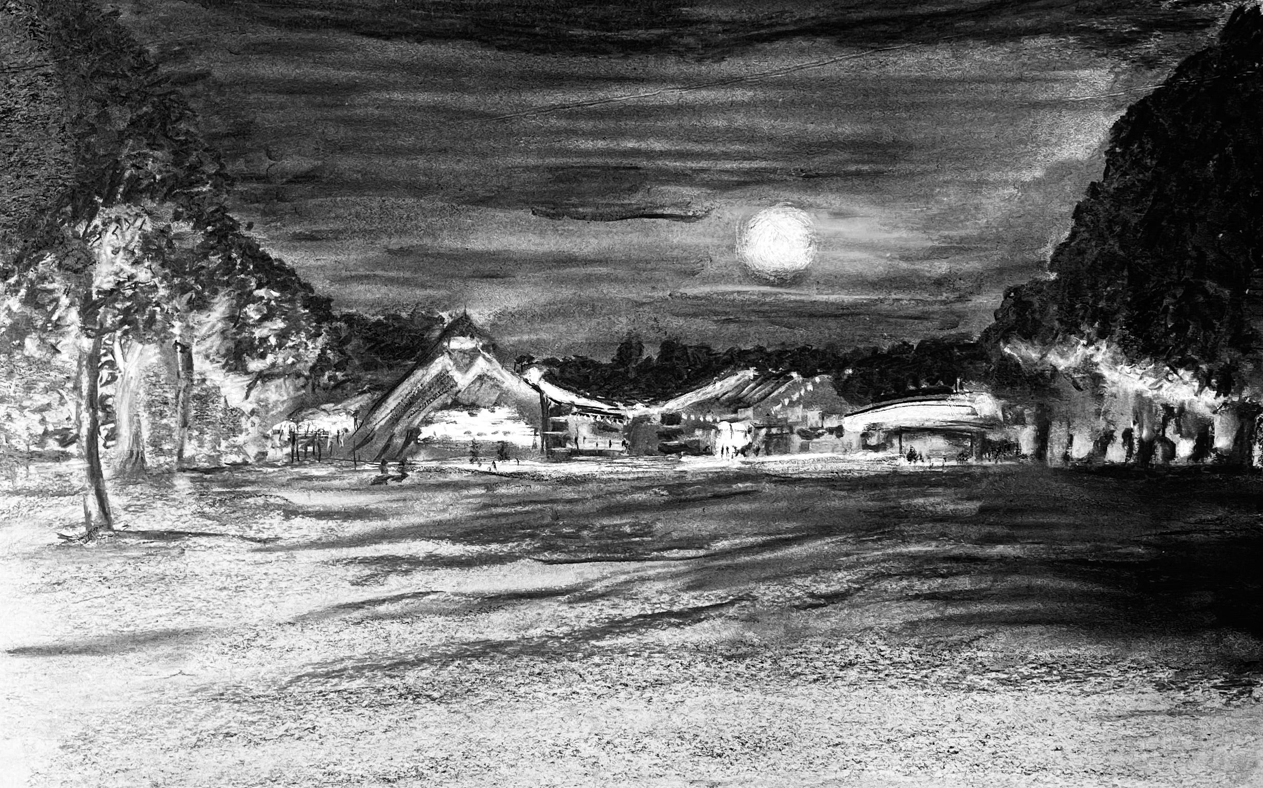 Moonlight Over The Meadows, Edinburgh